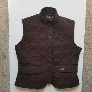 REI brown quilted vest